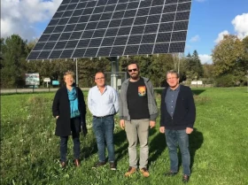 Sophie Le Chat, présidente de BBO Communauté ; Jean-Pierre Gourden, vice-président en charge de l’environnement ; François Billon, conseiller Aloen ; Jean-Yves Croguennec, vice-président en charge de la transition professionnelle. | © Ouest France
