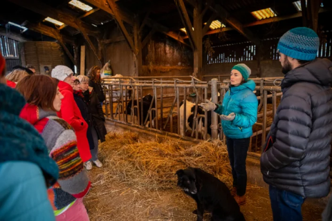participants chez un agriculteur