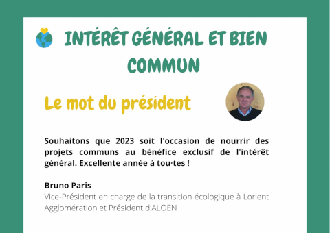 Affiche mot du président d'ALOEN