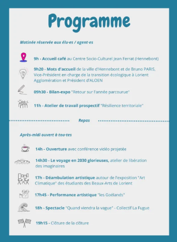 Affiche programme journalier parcours adaptation